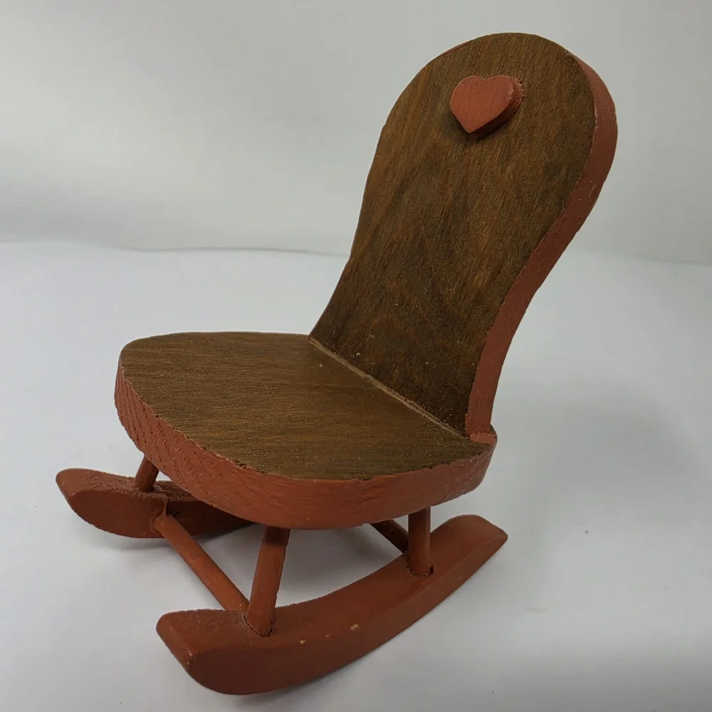 Wooden Doll Furniture with Pink Prrend Play Blanket